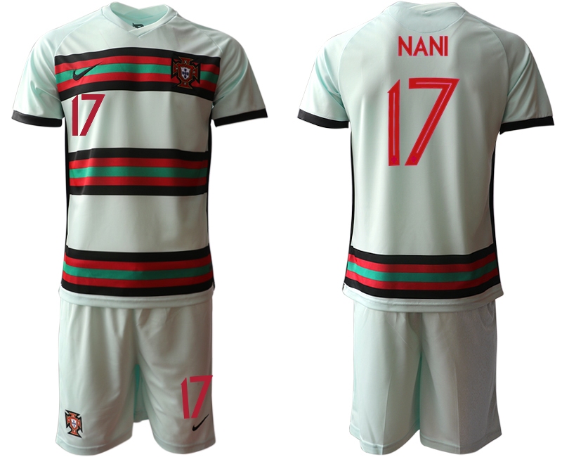 Men 2021 European Cup Portugal away grey #17 Soccer Jersey1->portugal jersey->Soccer Country Jersey